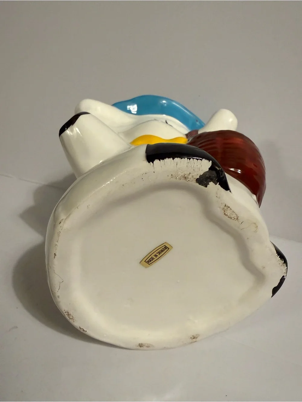 Vintage Elephant Vase/Planter Whimsical Anthropomorphic Made in Taiwan Trunk Up